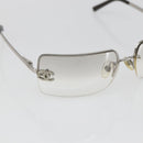 CHANEL Sunglasses metal Clear CC Auth 170905-6