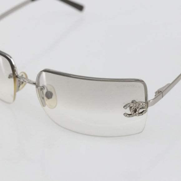 CHANEL Sunglasses metal Clear CC Auth 170905