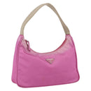 PRADA Hand Pouch Nylon Pink Auth 170906-1