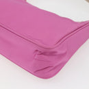 PRADA Hand Pouch Nylon Pink Auth 170906-16