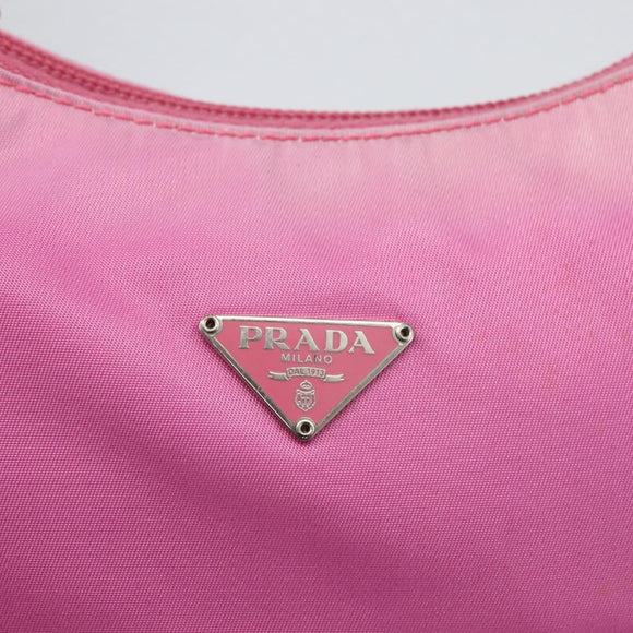 PRADA Hand Pouch Nylon Pink Auth 170906