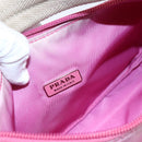 PRADA Hand Pouch Nylon Pink Auth 170906-19