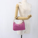 PRADA Hand Pouch Nylon Pink Auth 170906-22