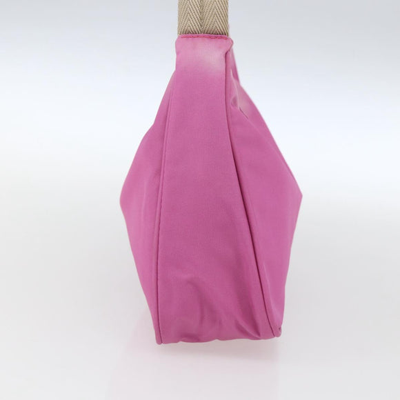 PRADA Hand Pouch Nylon Pink Auth 170906
