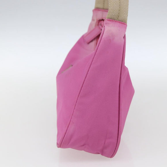 PRADA Hand Pouch Nylon Pink Auth 170906