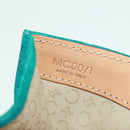 CELINE C Macadam Canvas Handtas Suède Turquoise Blauw Zilver Auth 170908V-11