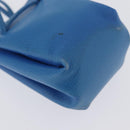 HERMES Vespa Pouch Leather Blue Auth 170911-11