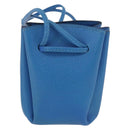 HERMES Vespa Pouch Leather Blue Auth 170911-2