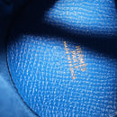 HERMES Vespa Pouch Leather Blue Auth 170911-20