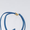 HERMES Vespa Pouch Leather Blue Auth 170911-9