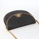 Christian Dior Honeycomb Canvas Shoulder Bag PVC Black Gold Auth 170912-6
