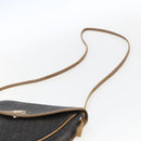 Christian Dior Honeycomb Canvas Shoulder Bag PVC Black Gold Auth 170912-8