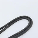 CELINE Circle Shoulder Bag Nylon Leather Black Gold Auth 170915-8