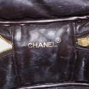 CHANEL Matelasse Vanity Handtas Lamshuid Donkerbruin Goudkleurig CC Geauthenticeerd 170916-17