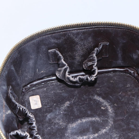 CHANEL Matelasse Vanity Handtas Lamshuid Donkerbruin Goudkleurig CC Geauthenticeerd 170916