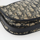 Christian Dior Trotter Canvas Shoulder Bag Navy Gold Auth 170926-14