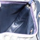 Christian Dior Trotter Canvas Shoulder Bag Navy Gold Auth 170926-18
