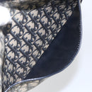Christian Dior Trotter Canvas Shoulder Bag Navy Gold Auth 170926-20