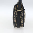 Christian Dior Trotter Canvas Shoulder Bag Navy Gold Auth 170926-3