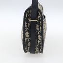 Christian Dior Trotter Canvas Shoulder Bag Navy Gold Auth 170926-4