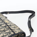 Christian Dior Trotter Canvas Shoulder Bag Navy Gold Auth 170926-8