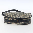 Christian Dior Trotter Canvas Shoulder Bag Navy Gold Auth 170926-5