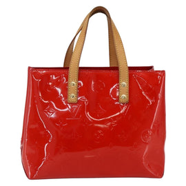 LOUIS VUITTON Monogram Vernis Reade PM Hand Bag Red Rouge M91088 LV Auth 170927 - 0