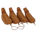 MCM Logogram Vicetos Golf Club Headcover PVC-Leder Braun Gold Auth 170928-1
