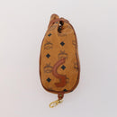 MCM Logogram Vicetos Golf Club Headcover PVC-Leder Braun Gold Auth 170928-23