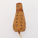 MCM Logogram Vicetos Golf Club Headcover PVC-Leder Braun Gold Auth 170928-26