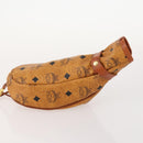 MCM Logogram Vicetos Golf Club Headcover PVC-Leder Braun Gold Auth 170928-5