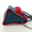 Miu Miu Schoudertas met ketting denim 2-weg blauw Auth 170929V-4