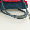 Miu Miu Schoudertas met ketting denim 2-weg blauw Auth 170929V-14