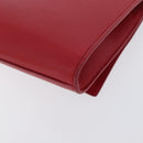 SAINT LAURENT Y Line Clutch Bag Leather Red Gold 311213 Auth 170930-11