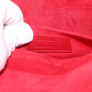 SAINT LAURENT Y Line Clutch Bag Leather Red Gold 311213 Auth 170930-20
