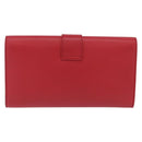 SAINT LAURENT Y Line Clutch Bag Leather Red Gold 311213 Auth 170930-3