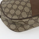 GUCCI GG Supreme Web Sherry Line Clutch Bag PVC Beige Gold 89 01 034 Auth 170931-11