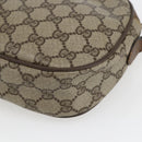 GUCCI GG Supreme Web Sherry Line Clutch Bag PVC Beige Gold 89 01 034 Auth 170931-12