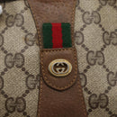 GUCCI GG Supreme Web Sherry Line Clutch Bag PVC Beige Gold 89 01 034 Auth 170931-14