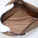 GUCCI GG Supreme Web Sherry Line Clutch Bag PVC Beige Gold 89 01 034 Auth 170931-17