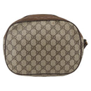 GUCCI GG Supreme Web Sherry Line Clutch Bag PVC Beige Gold 89 01 034 Auth 170931-3