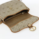 Christian Dior Honeycomb Canvas Shoulder Bag PVC Beige Gold Auth 170932-14