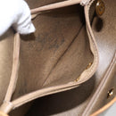 Christian Dior Honeycomb Canvas Shoulder Bag PVC Beige Gold Auth 170932-20