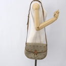 Christian Dior Honeycomb Canvas Shoulder Bag PVC Beige Gold Auth 170932-21