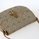 Christian Dior Honeycomb Canvas Shoulder Bag PVC Beige Gold Auth 170932-6