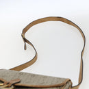 Christian Dior Honeycomb Canvas Shoulder Bag PVC Beige Gold Auth 170932-8
