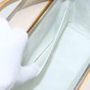 CHANEL Matelasse Vanity Box Patent leather Yellow Silver CC Auth 170933-20