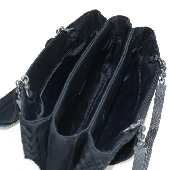 BOTTEGA VENETA INTRECCIATO Kettingschoudertas Zwart Auth 170936V