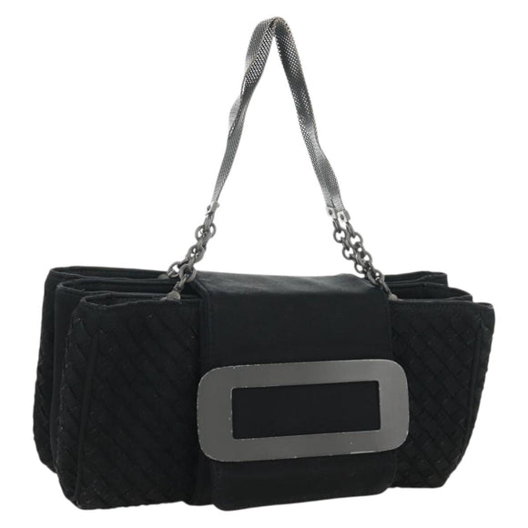 BOTTEGA VENETA INTRECCIATO Kettingschoudertas Zwart Auth 170936V