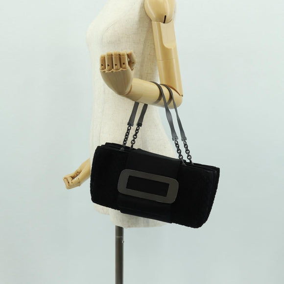 BOTTEGA VENETA INTRECCIATO Kettingschoudertas Zwart Auth 170936V